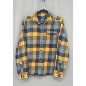 Patagonia Shirt Mens Medium Plaid Flannel Button Up Organic Cotton Outdoor Camp